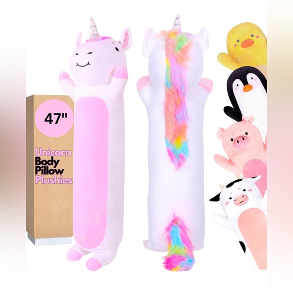 47 INCH Cuddle Paws Unicorn Plush Body Pillow for Kids 🦄 - Picture 3 of 9